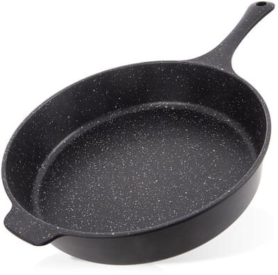 Koekenpan Graniet Diep GRANDE 28 cm, 3 l - Multifunctionele Pan voor Vlees - Groenten