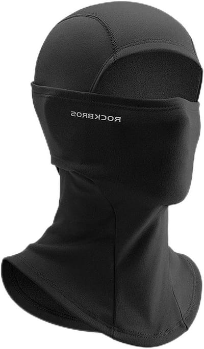 Gevoerd wintermasker voor kinderen, winddicht en ademend, ideaal voor skiën, sneeuwsporten en buitenspelen, zwart en comfortabel