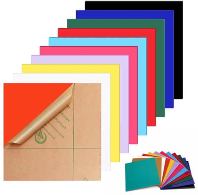 Set van 10 Kleurrijke Acrylaatplaten 20 x 20 x 3 cm voor Lasergravure, Modelbouw en Creatieve Projecten