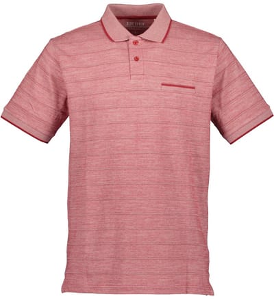 Blue Seven - Polo 321174 rood gemeleerd KM borstzak - maat M