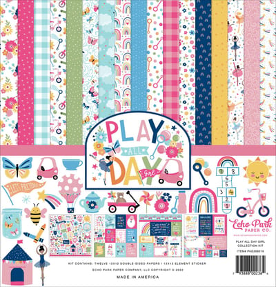 Echo Park Play All Day Girl 12x12 Inch Collection Kit (PAG268016)