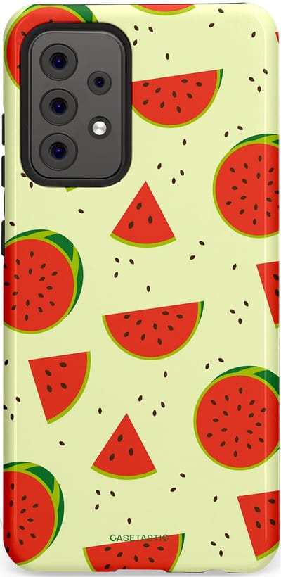 Casetastic Hoesje Geschikt voor Samsung A52 (4G/5G/s) - Stijlvolle Beschermende Duo-layer Case - Meloen Moment