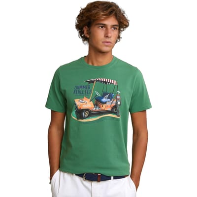 River Woods Normal Fit Basic T-shirt Short Sleeves Belize Green Size: S | Printed T-Shirts Outlet | Heren | Groen