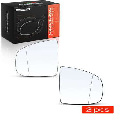 Frankberg 2x Buitenspiegelglas Voor Links Rechts voor BMW