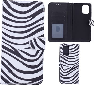 Portemonnee Book Case Hoesje Geschikt voor: Samsung Galaxy S20 - Zebra Print