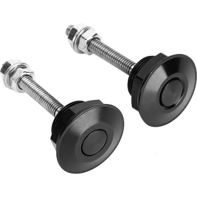2 stuks Universele Motorkap Pin Motorkap Vergrendeling Snelontgrendeling Drukknop Bumperclip Vergrendelingen 32mm 1.3in gray