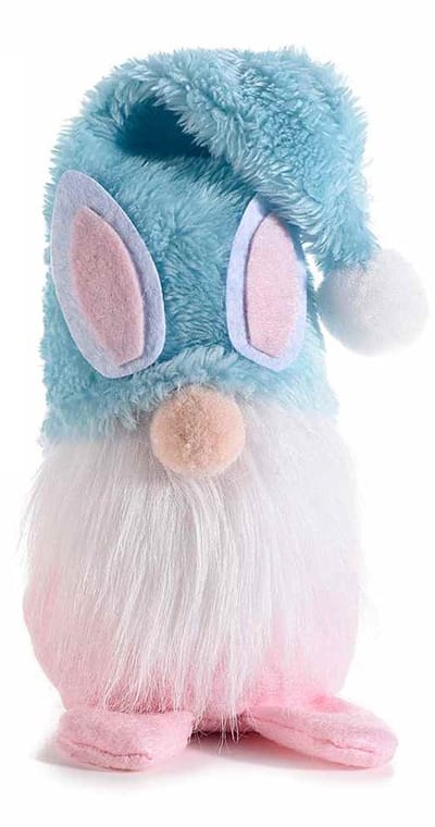 Paas-Gnoom met Snoepvakje - Blauw - 9 x 9 x 14 cm - Paasdecoratie