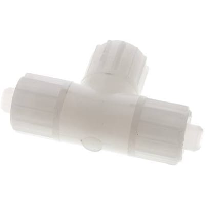 16x10mm PVDF T-Vorm Tee Knelfitting 10 Bar PVC En PA