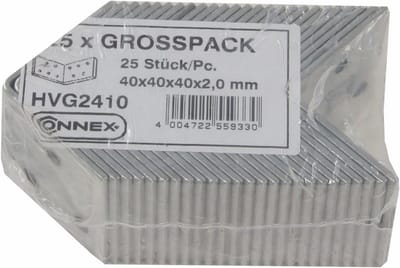 Hoekconnector 25p 40x40x40x2,0 voor Metaal- en Houtbewerking