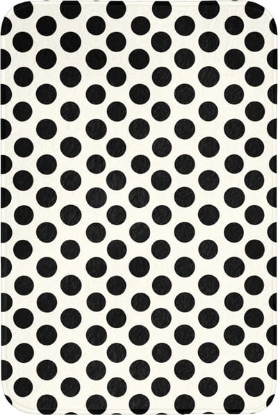 Badmat 60x90 cm - Antislip - Klassiek - Stippen - Zwart - Badmatten voor badkamer - Badkamermat - Douchemat - Badkamer mat