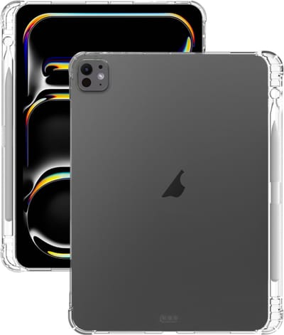 TPU Flex Bescherm- Hoes Cover met Pencil-clip geschikt voor iPad Pro 11" 2024 - Transparant A2836