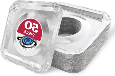 Brander Liners - Folie Hoesjes - Koken Schoonhouden - Wegwerp Aluminium - 50 Stuks - Zilver