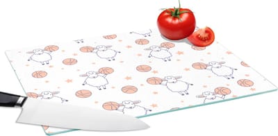 Glazen Snijplank - 39x28 - Basketbal - Patronen - Schapen - Snijplanken Glas
