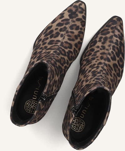 Unisa Lanza Enkellaarsjes - Enkelboots met rits - Dames - Bruin - Maat 40
