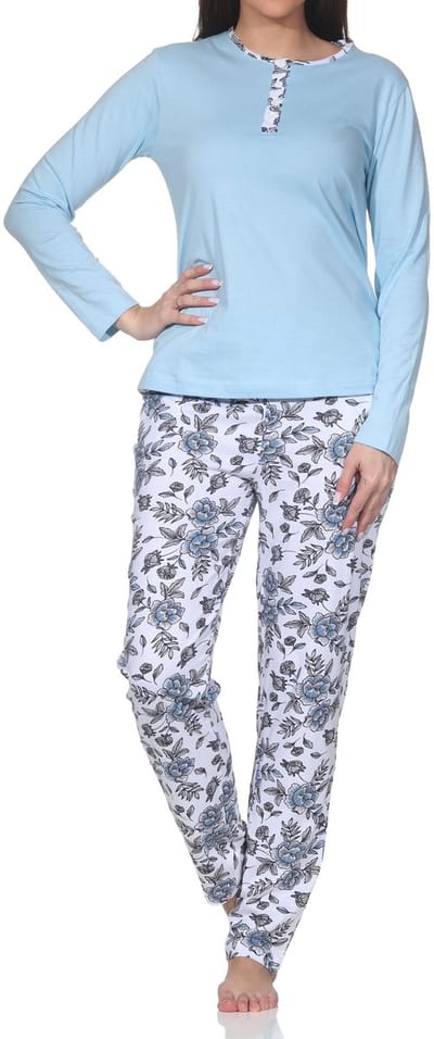 Prachtige damespyjama met broek in bloemenprint - ook in oversize