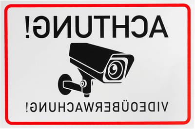 Attentie Videobewaking Stickers - Waarschuwingsstickers Camera - Beveiliging Huis - Zelfklevende Folie - 15 x 10 cm - Geel