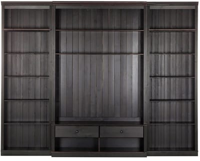 Anita-Wandunit met 2 boekenkasten en 1 lowboard in den Havana
