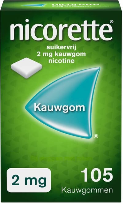 Nicorette Suikervrij Kauwgom 2mg Classic - 2 x 105 stuks