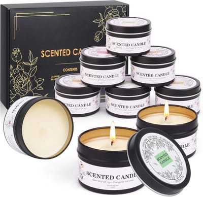 Geurkaarsen Cadeauset met 9 Stuks voor Aromatherapie en Ontspanning