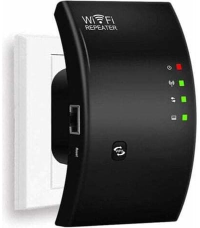 N300 WiFi-signaalversterker – 300 Mbps signaalbooster – 1 Ethernet-poort – Bereik tot 200 m² – Eenvoudige installatie – geschikt voor alle netwerkboxen