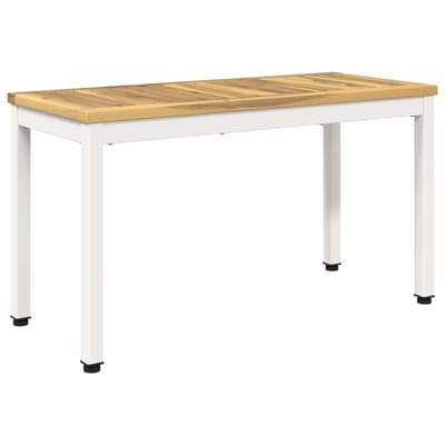 vidaXL - Tuinbank - 80,5 - x - 35 - x - 45 - cm - Massief - Acacia - Hout - Wit - Rechthoekig