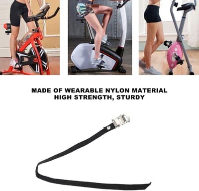 Pedaal Bandjes - Fietstrainer Riemen - Fitness Training - Verstelbare Gespen - 50cm Lengte - Zwart