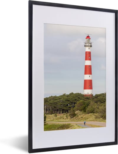 Fotolijst incl. Poster - Eiland - Vuurtoren - Nederland - 40x60 cm - Posterlijst