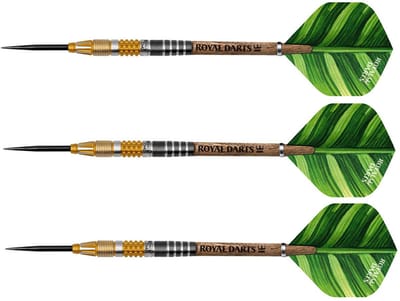 Royal Darts steeltip dartpijlen Green Line 21 gram NT95 precisie.