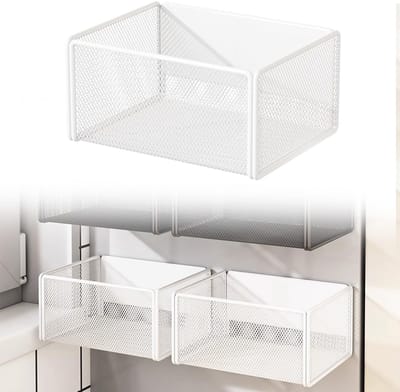 Cosensi- Magnetisch Rek - Magnetische Keuken Organizer - Opslagmand - Metalen Beugel - Makkelijk te Installeren - Geschikt voor Magnetische Oppervlakken - Magnetische Opbergmand