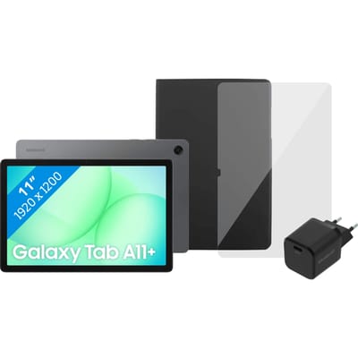 Samsung Galaxy Tab A11 Plus 11 inch 256GB Wifi + 5G Grijs + Compleet accessoirepakket
