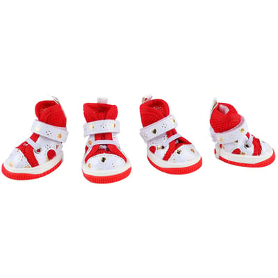 Chaussures de Sport pour Chien Respirantes Antidérapantes Confortables Bottines de Randonnée pour Chien de Compagnie pour Petits Chiens Chiot 200m 656.17ft 0.2mm Diameter rouge