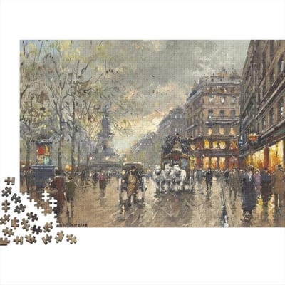 Houten Puzzel - Legpuzzel 1000 - Ontspanning thuis - Unieke stukjes - 75x50 cm - Stijl-9