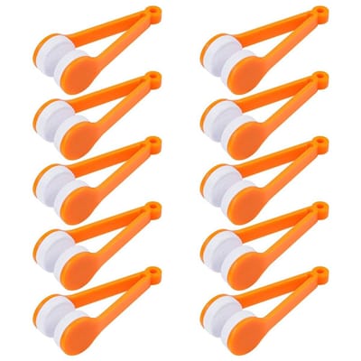 Dailygoods- Brillenborstel - 10 Stuks - Microvezel Reinigingsset - Zonnebril Reinigingsclips - Zachte Borstels - Praktische Oplossing - Brillenreiniger
