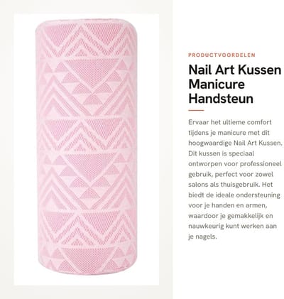 Dailygoods- Manicure Kussen Verwijderbaar - Armsteun Nagelstyliste - Wasbaar - Soft Sponge - Hoge Kwaliteit - Geschikt voor Salon - Nagelsteun