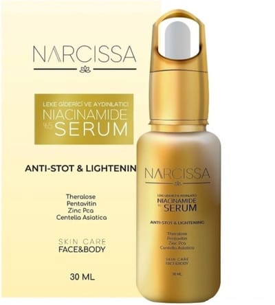 Narcissa Anti-Spot Serum Gold 30 ML - Leke Serumu - Met Centella Asiatica | Gold Face & Body Serum | Pigmentation | Niacinamide | Egale Huid zonder pigmentvlekken | Anti-Aging | Zeer Gewild