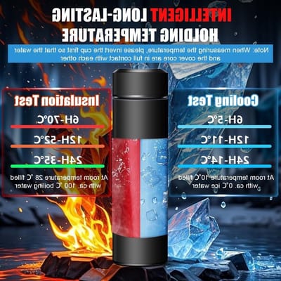500 ml Thermosfles met Vacuüm Isolatie en LED Temperatuurweergave - Perfect voor Kantoor, Reizen en Sport - Duurzaam RVS, Slimme Drinkbeker