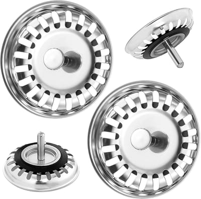 Afvoerzeef 80mm - Roestvrij staal - 2 stuks - Voorkomt verstoppingen - ShopVlot