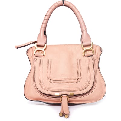 Chloe Kleine leren Marcie-tas in Fallow-roze