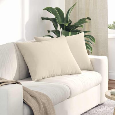 vidaXL - Zitkussens - 2 - st - Stof - Beige - 70 - x - 50 - cm