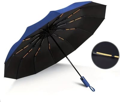 Nivard Moderne Stormparaplu - Opvouwbaar - Windproof Paraplu - Stormproef - Automatisch Uitklapbaar - Umbrella - Uitklapbaar - Donkerblauw