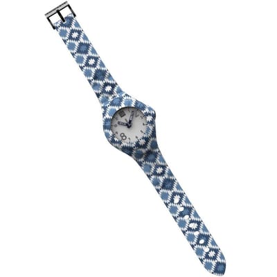 TOO LATE - siliconen horloge - MASH UP DECOR REGULAR - Ø 40 mm - AZTEC
