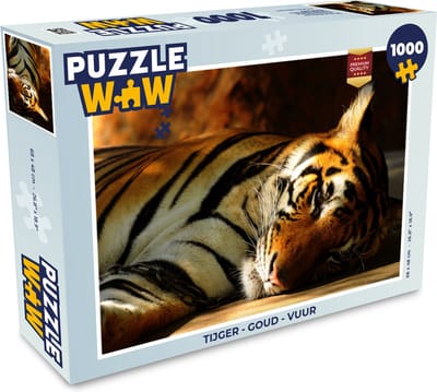 Puzzel Tijger - Dieren - Rusten - Legpuzzel - Puzzel 1000 stukjes volwassenen
