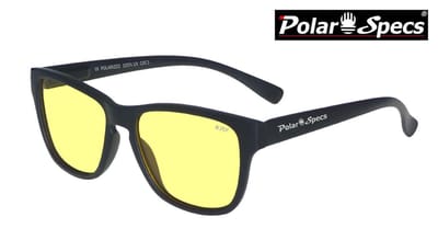 Polar Specs® Polariserende Nachtbril reiziger Classic PS9011 – Mat Black – Polarized Nightdriving – Small – Unisex