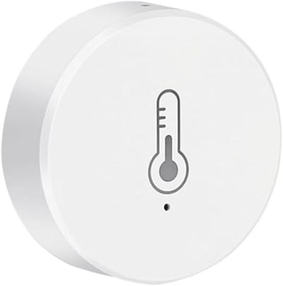 Temperatuur Vochtigheid Sensor - Slimme Klimaatmeter - Real-time Monitoring - Draadloze Integratie - 6x6x2 cm - Wit