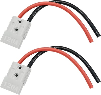 Batterijstekker 120A 600V met 6 AWG Batterijkabel - Snelkoppeling voor Accu's en Voertuigen