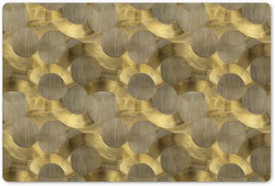 Placemats 45x30 cm - Placemat kunststof - 1 stuk - Modern - Geometrisch - Goud - Borden onderleggers - Decoratie voor op tafel - Keuken tafeldecoratie accessoires - Vinyl onderlegger - Tafelversiering