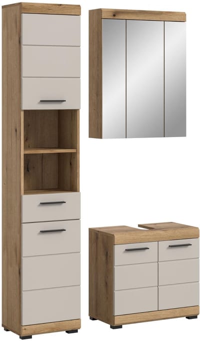 xonox.home Scout badkamermeubel B/H/D: 112x191x34 cm in Evoak Oak-imitatie