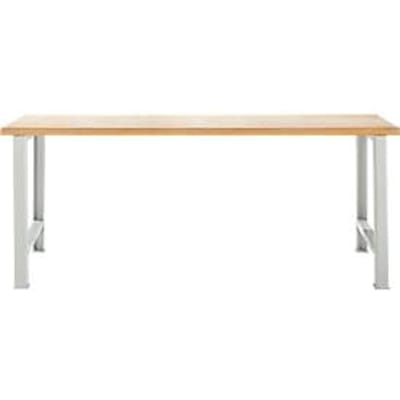 TOP-werkbank, basiseenheid, 2000 mm breed, lichtgrijs