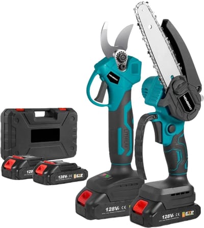 Rolu Elektrische Snoerschaar & Kettingzaag – Set Van 2 – Borstelloze Motor – 16.000 TPM – 2000W – 18V