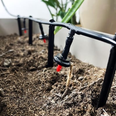 Irrigatiesysteem Tuin - Druppelsysteem Kas - Planten Water Geven - Automatische Besproeiing - 23 Meter - Zwart